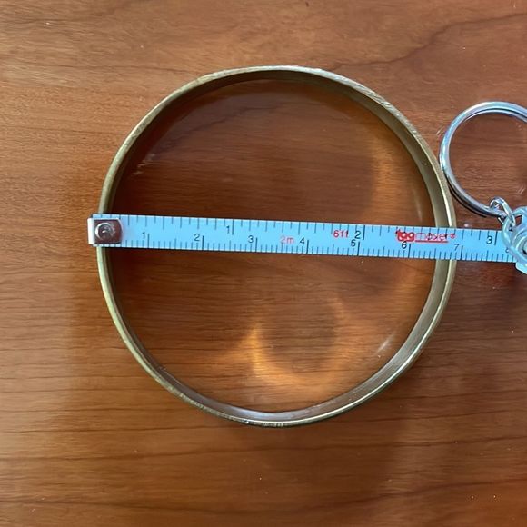 Bangle bracelet, brass, vintage stackable stack - Picture 4 of 4